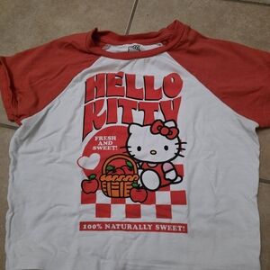 Sanrio Hello Kitty Red and White Short Sleeve Tee